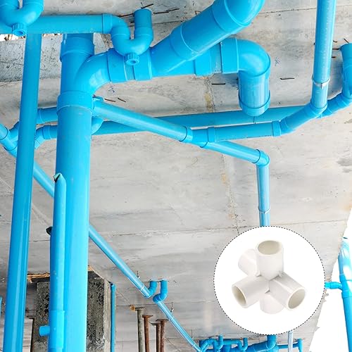 Miniatura 5 de METALLIXITY Tee - Instalación de tubería de PVC (12 pulgada), 6 piezas, accesorios de tubería de PVC de 5 vías, conector de muebles, para
