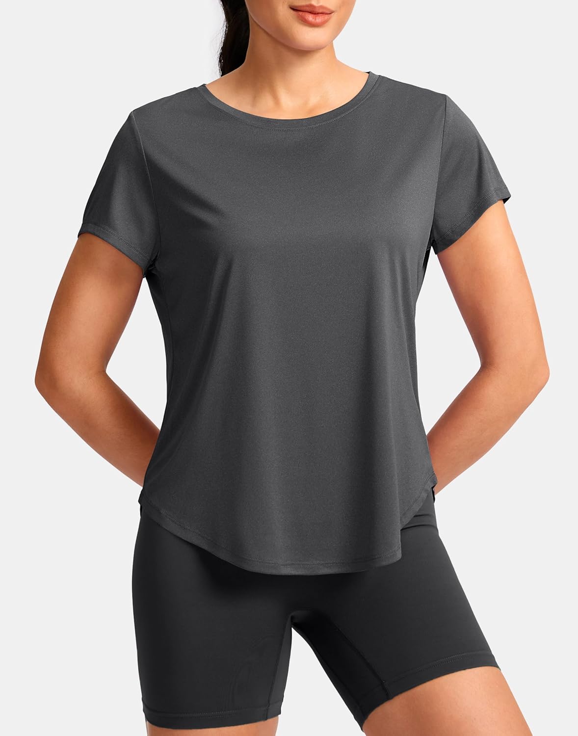 G Gradual Women's Workout Tops Short Sleeve Lightweight Athletic Yoga Running Shirts Loose Fit Quick Dry Gym T-Shirts - Image 2