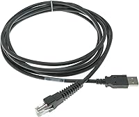 Vista 4 de Arkscan Cable USB compatible con escáneres de código de barras Zebra Motorola y Symbol modelo CBA-U01-S07ZAR (6.6 ft/6 pies planos)