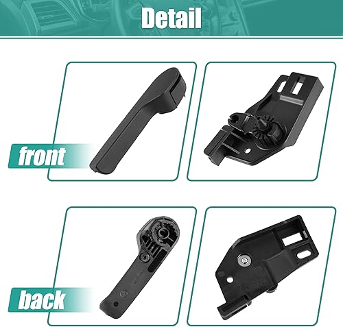 Miniatura 8 de X AUTOHAUX 1 juego de pestillo del capó de liberación de la manija del montaje 1KD823633A 1J1823633A para Volkswagen Golf Jetta Beetle 1999-2005