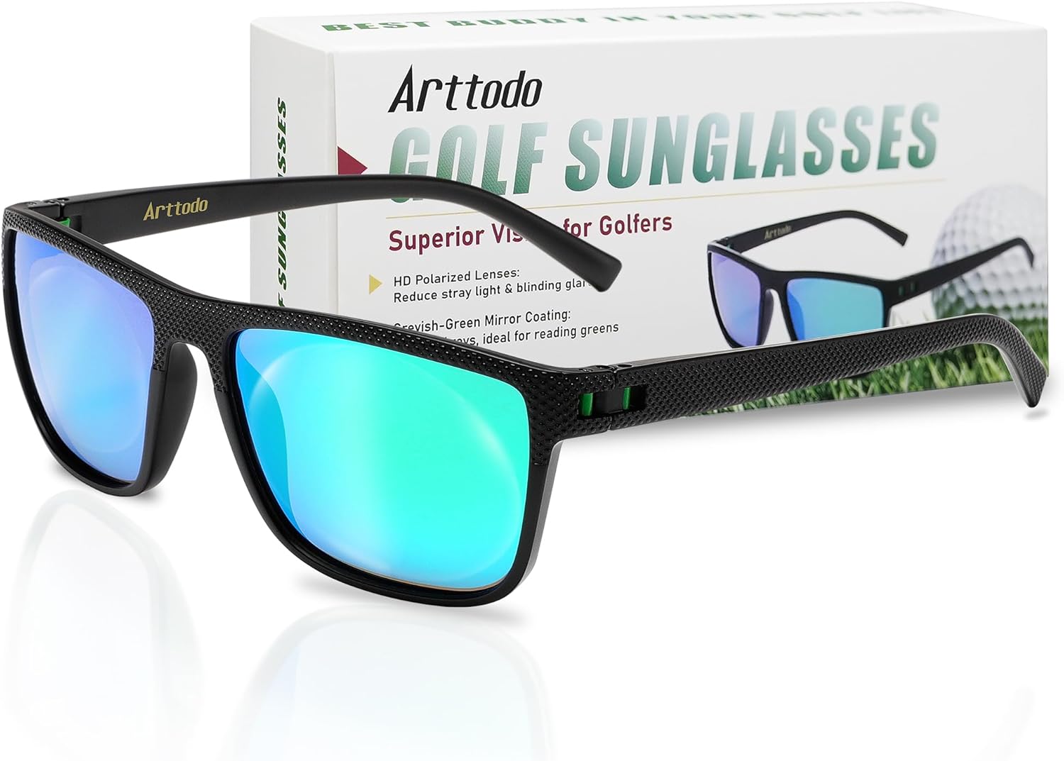 Golf Sunglasses, UV Polarized Sunglasses for Men and Women, Lightweight Sunglasses with UV Protection for Golfer, Golf Accessories