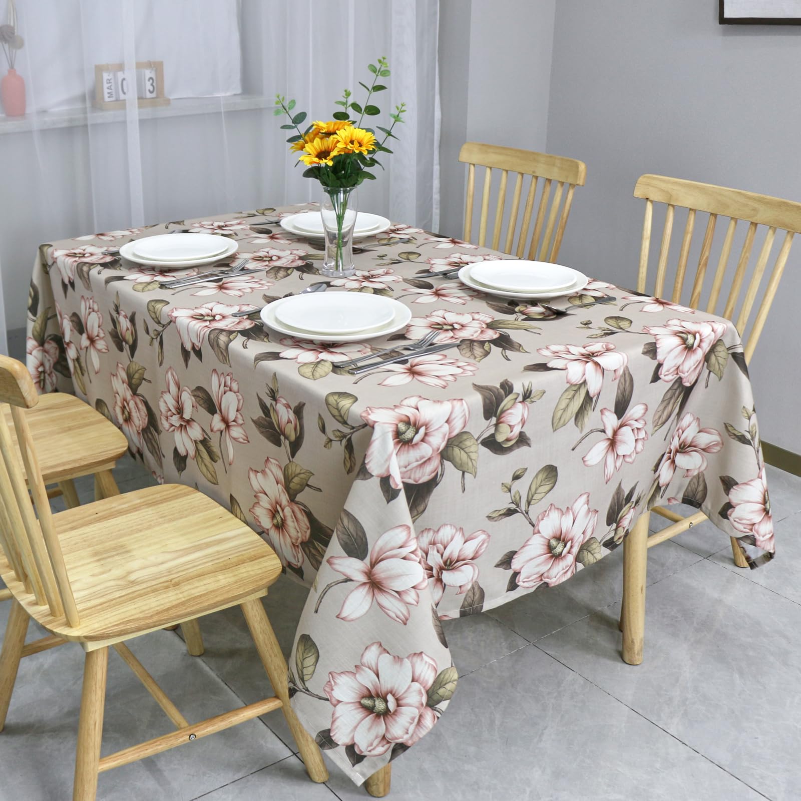Thickened Table Cloth Floral Tablecloth,60X120 Table Cover, Wrinkle Resistant Washable Tablecover, Suitable for Dining Tables, desks, Gatherings…