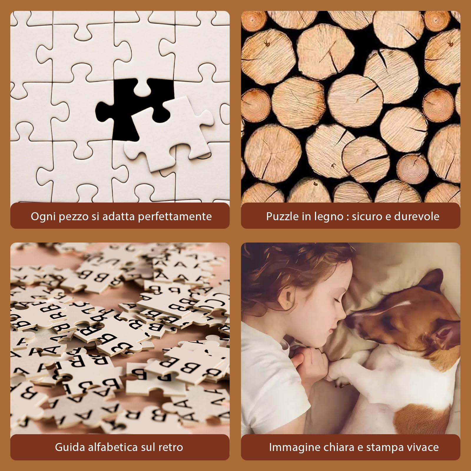 Bemaystar Puzzle Personalizzato con Foto - Crea il Tuo Quadro da 35-1000 Pezzi, Regalo Personalizzato Unico per Ogni Occasione con Stili Artistici Esclusivi