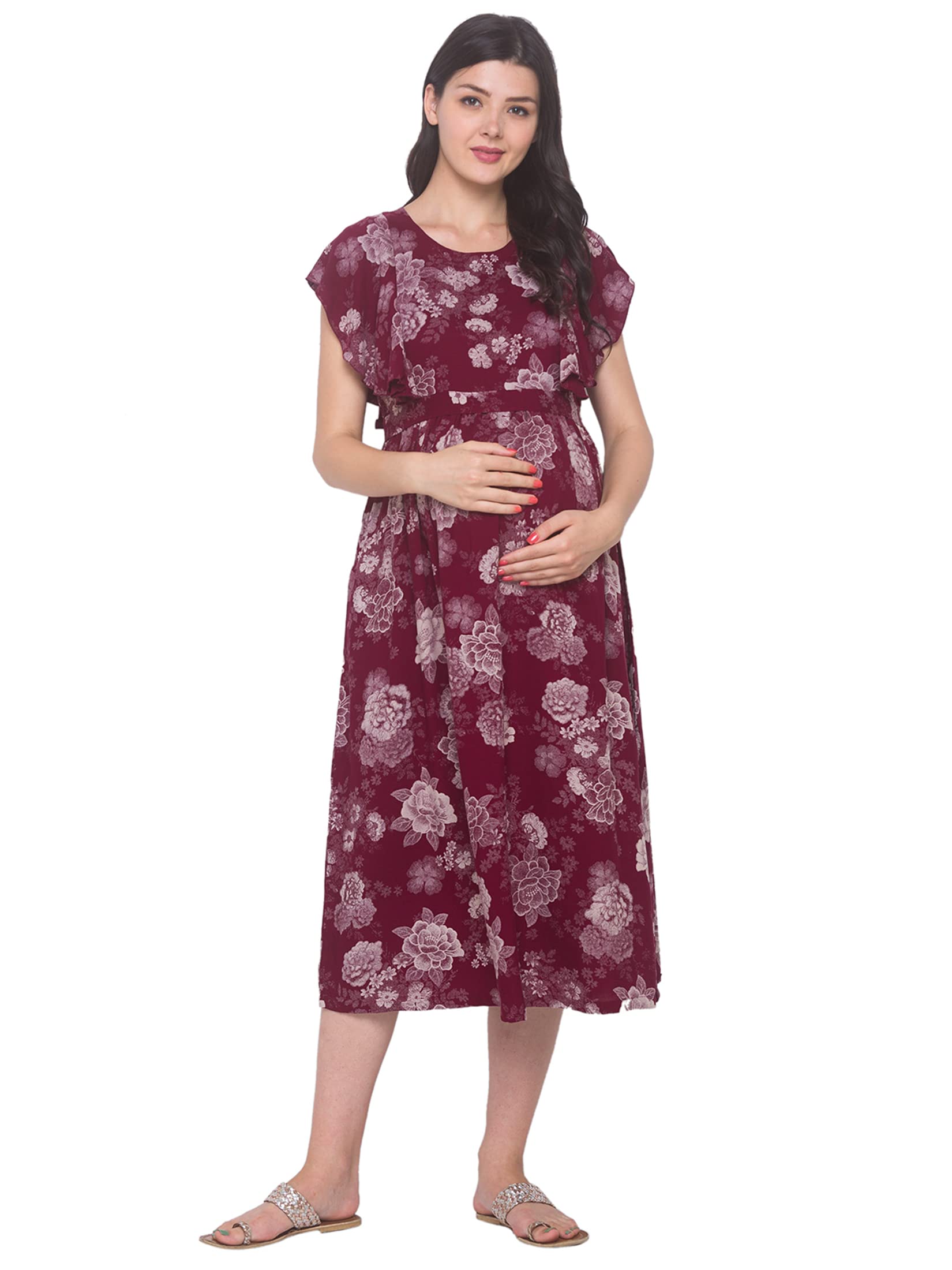 AV2Women's Viscose Regular Fit Anarkali Maternity Wear
