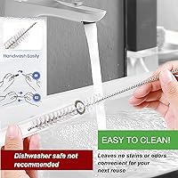 Vista 6 de Popote de Repuesto Compatible con Vasos Stanley de 40 oz, 4 Piezas Popotes Reutilizables con Cepillo de Limpieza, Popote Largo de Vidrio para Azul