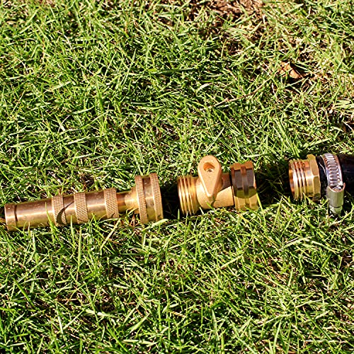 Image of Solid Brass Garden Hose Repair kit Connector with Clamps 3 /4 inch Barb x 3 /4 inch Male,Fit for Garden Hose Fitting,Male and Female Hose Fittings