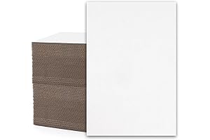 Mat Board Center, White 4x6 Corrugated Cardboard Sheets