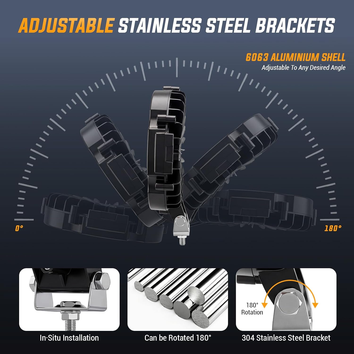 7 Inch Round LED Light Bar,4PCS 201W Led Pod Lights 21000lm Off Road Lights Combo Beam led Work Lights for Truck Tractor SUV ATV UTV with Wiring Harness, Black