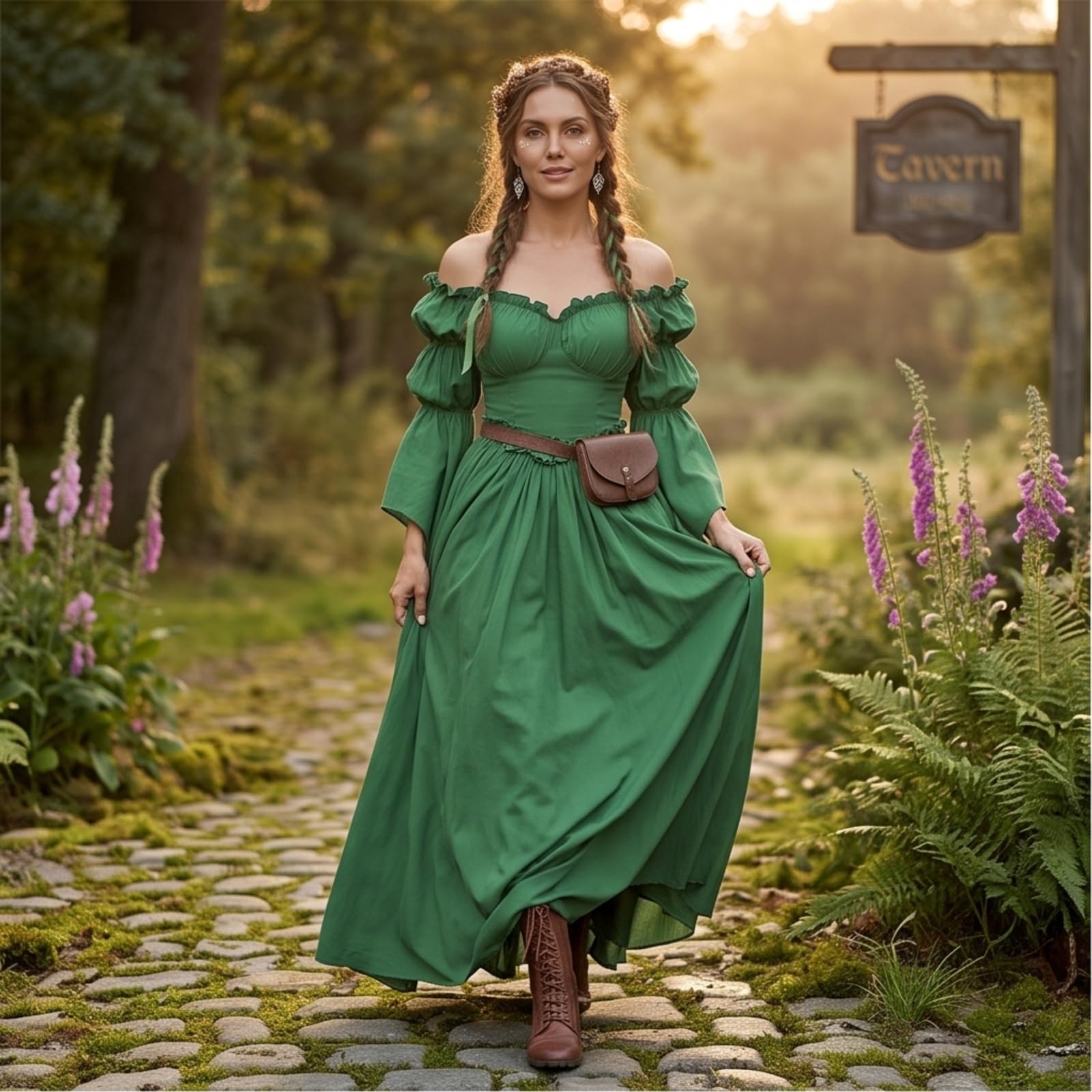 Halloween Kostüm Damen Renaissance Viktorianisches Kleid Gothic Kleid