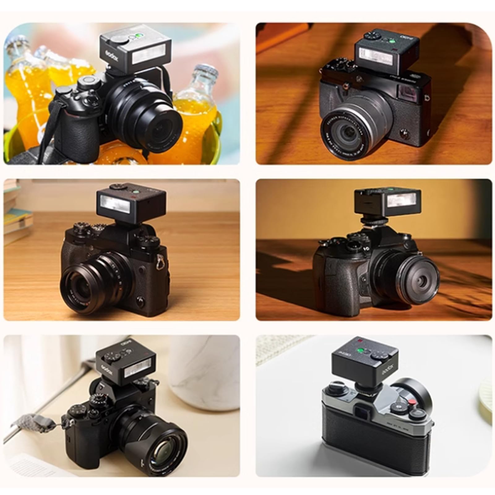 Flash Integrado, Mini Flash Speedlite, Temperatura De Color De 6500K ± 200K, 7 Niveles De Potencia (1/64~1/1), Control Óptico S1/S2, Zapata De Contacto Único, para Cámaras DSLR