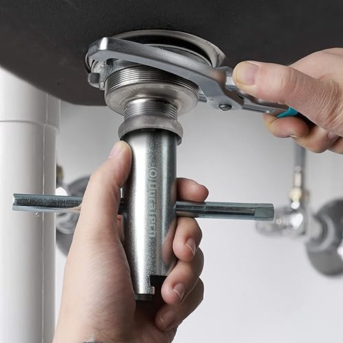 Miniatura 7 de DURATECH Llave de tuerca de bloqueo para colador de fregadero, ajustable hasta 4-34 pulgadas de capacidad de mordaza, para instalar o quitar tuercas