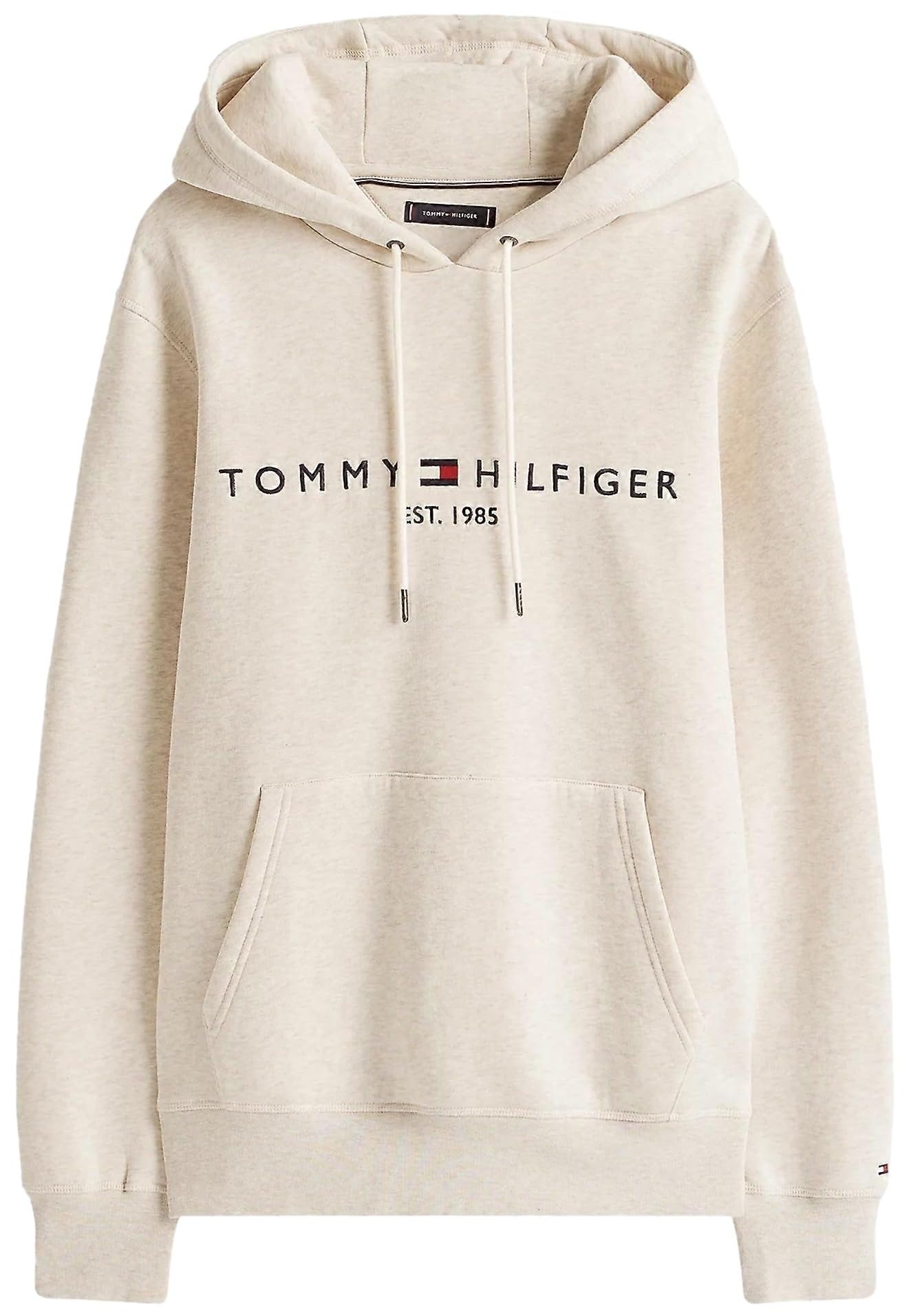 Tommy Hilfiger Men's Iconic Fleece Embroidered Tommy Logo Pullover Hoodie Sweatshirt