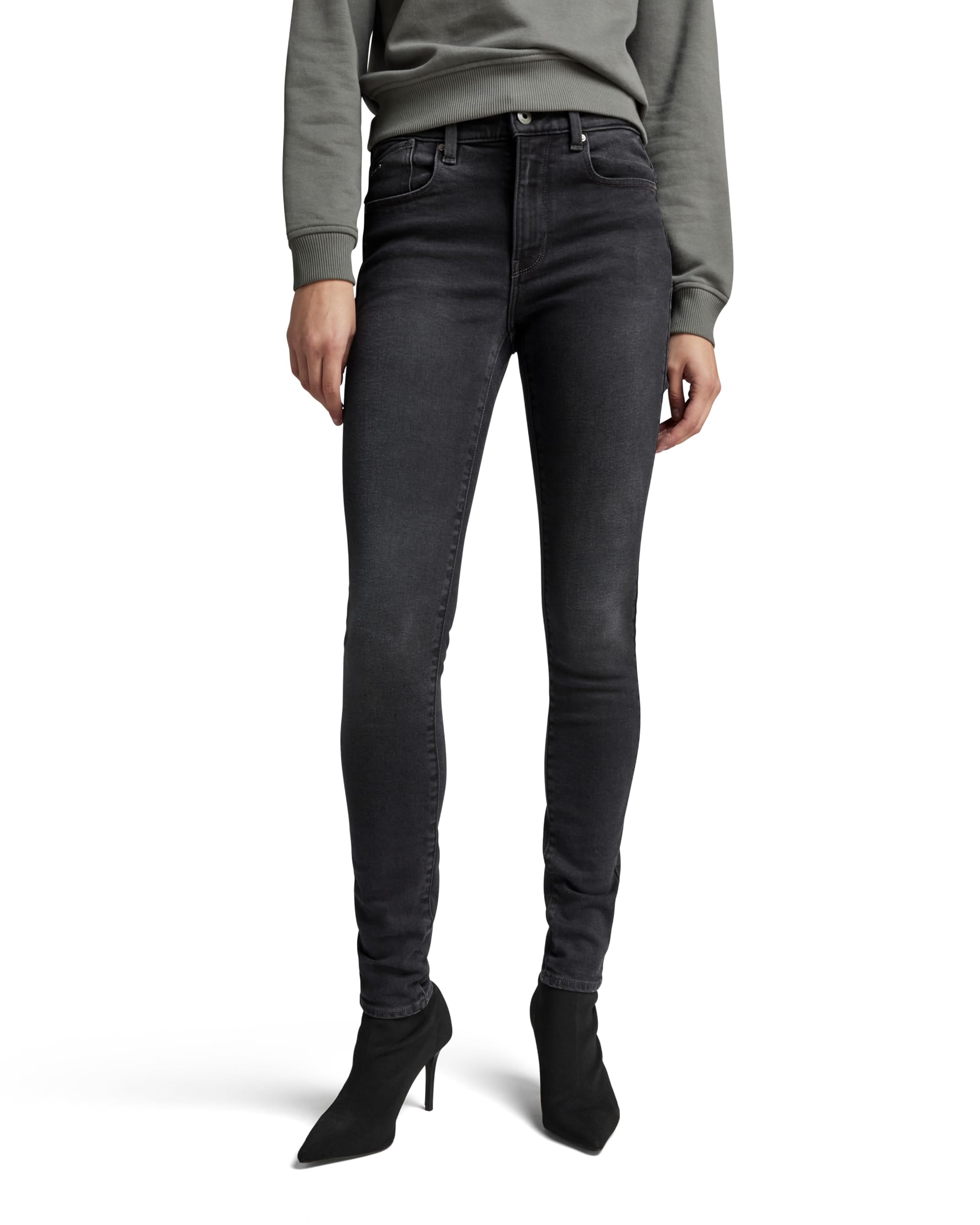 G-Star Women's Gray Skinny Fit Jeans, W25 L30, Jeans