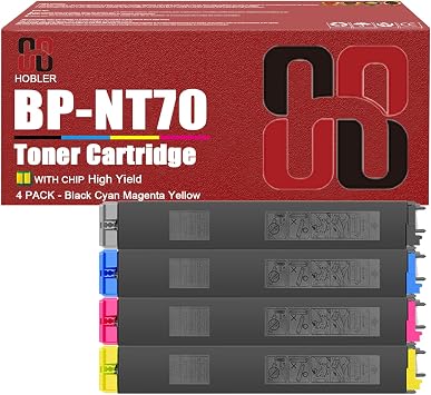 BP-NT70 Toner Cartridges Compatible for Sharp BP-NT70BA BP-NT70CA BP-NT70MA BP-NT70YA Toner Cartridge Work for Sharp BP-50C26 50C31 50C36 50C45 50C55 50C65 Printers, 58 X 10 X 10 cm