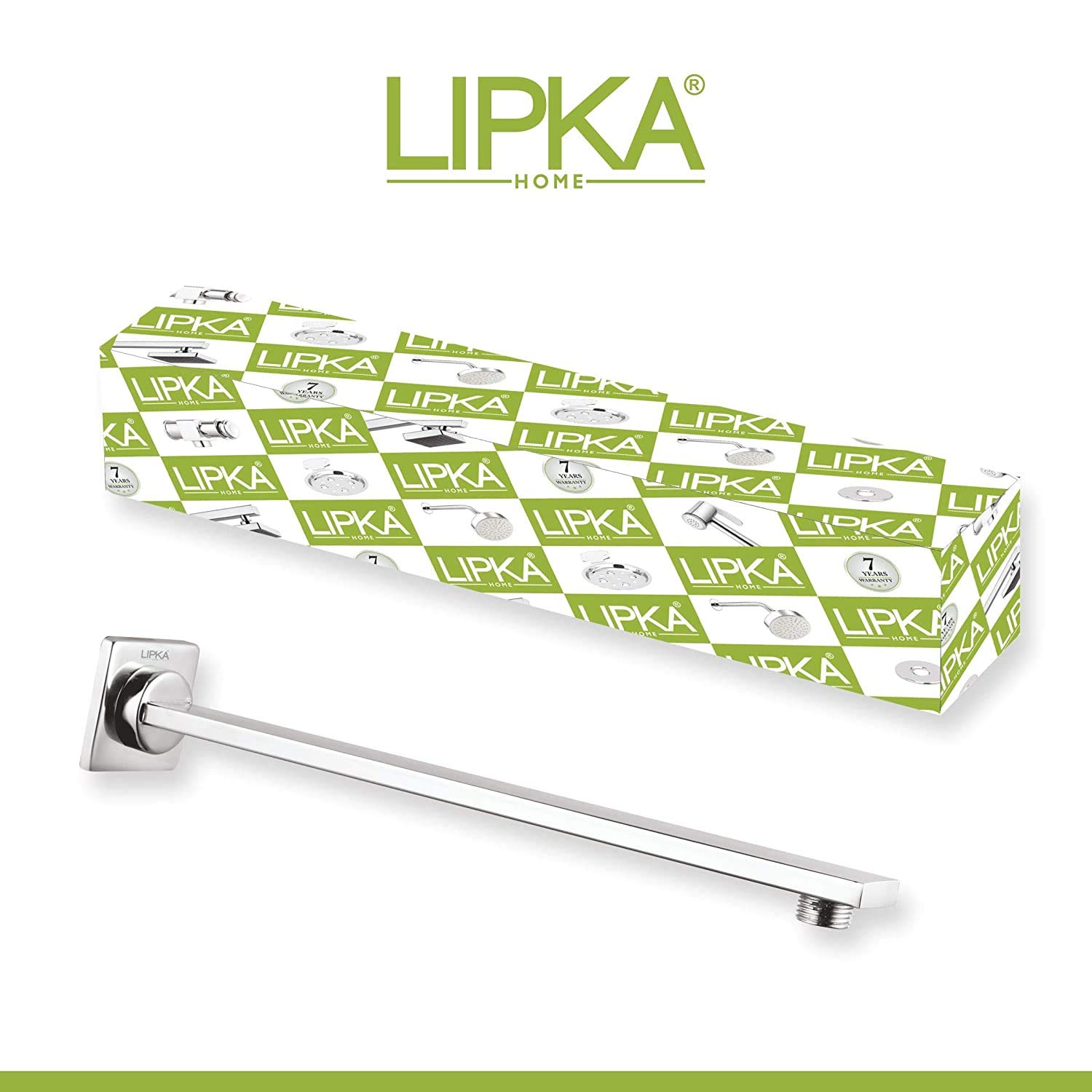 Lipka Stainless Steel Shower Arm Rectangular 18 Inches 2