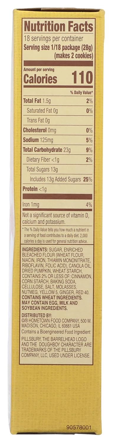 Pillsbury Moist Supreme Perfectly Pumpkin Cookie Mix - Limited Edition (2 Pack) 1.09 Pound (Pack of 2)