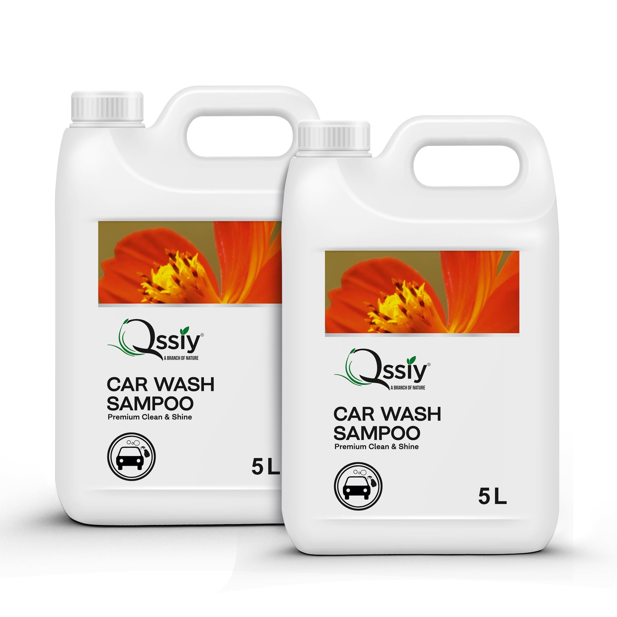 Qssiy Car Wash Shampoo Concentrated Foaming Liquid pH Balanced for Cars Bikes Trucks RVs 10 Liter Orange Scent - Great Indian Festival 2025 Diwali Gift