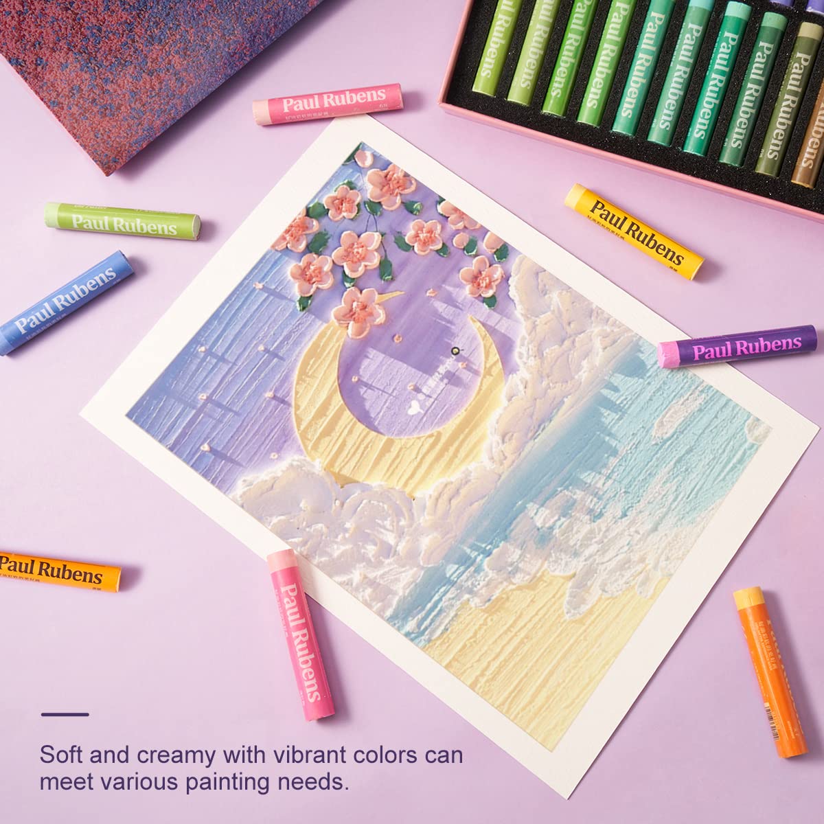 Pastelli A Olio Morbidi - Set Da 48 ColorI Vivaci Con Bianco Titanio, Atossici Per Artisti E Bambini - Foto 13