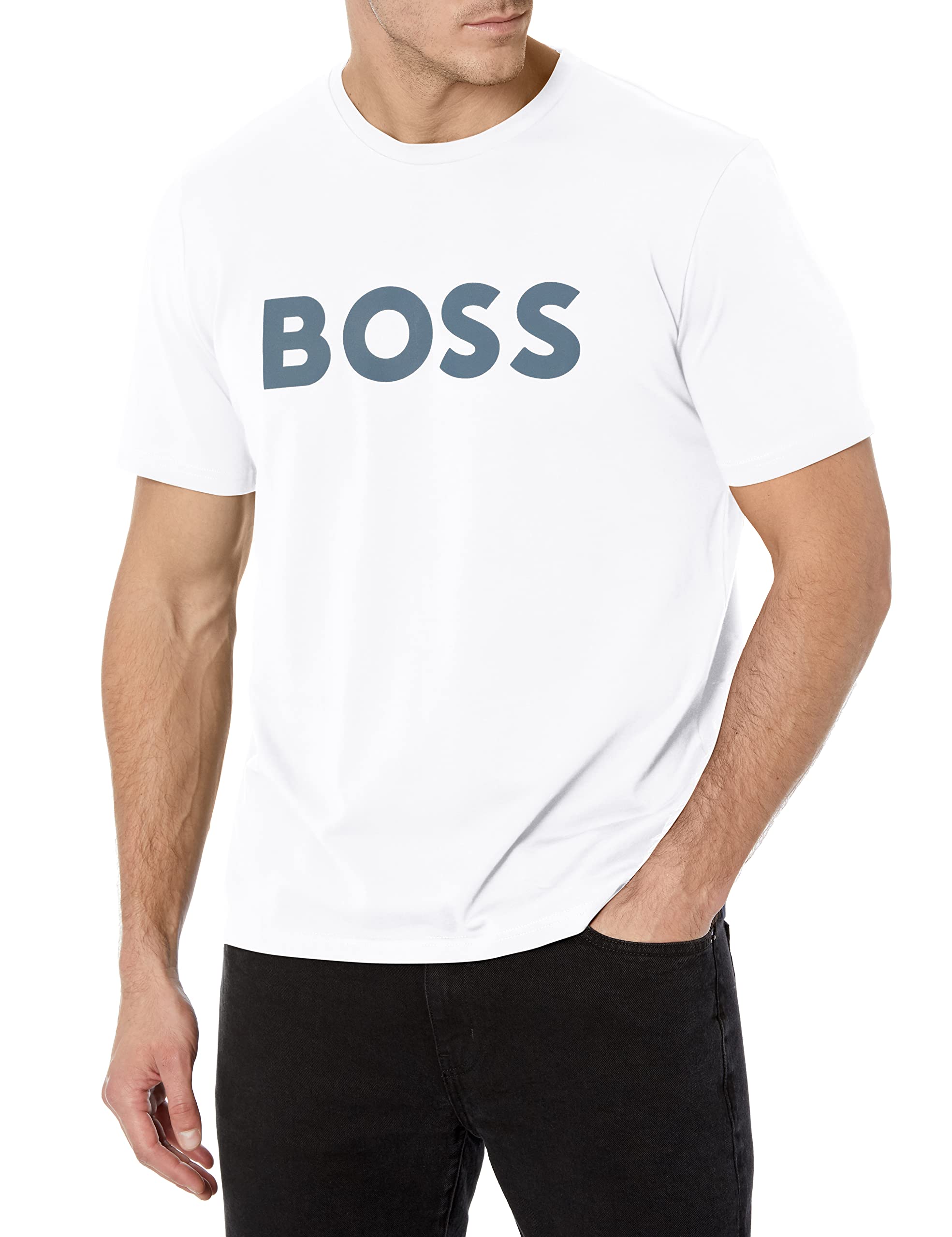 BOSSMen's Modern Bold Logo Stretch Jersey T-Shirt, Pastel