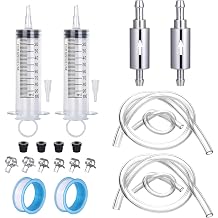 2 Pack Brake Bleeder Kit,Hydraulic Disc Clutch Bleeding Kit 2pcs 100ML Syringes 2pcs 50cm Hoses with One Way Check Valve for Hydraulic System Bleeding, Motorcycle ATV Quad System