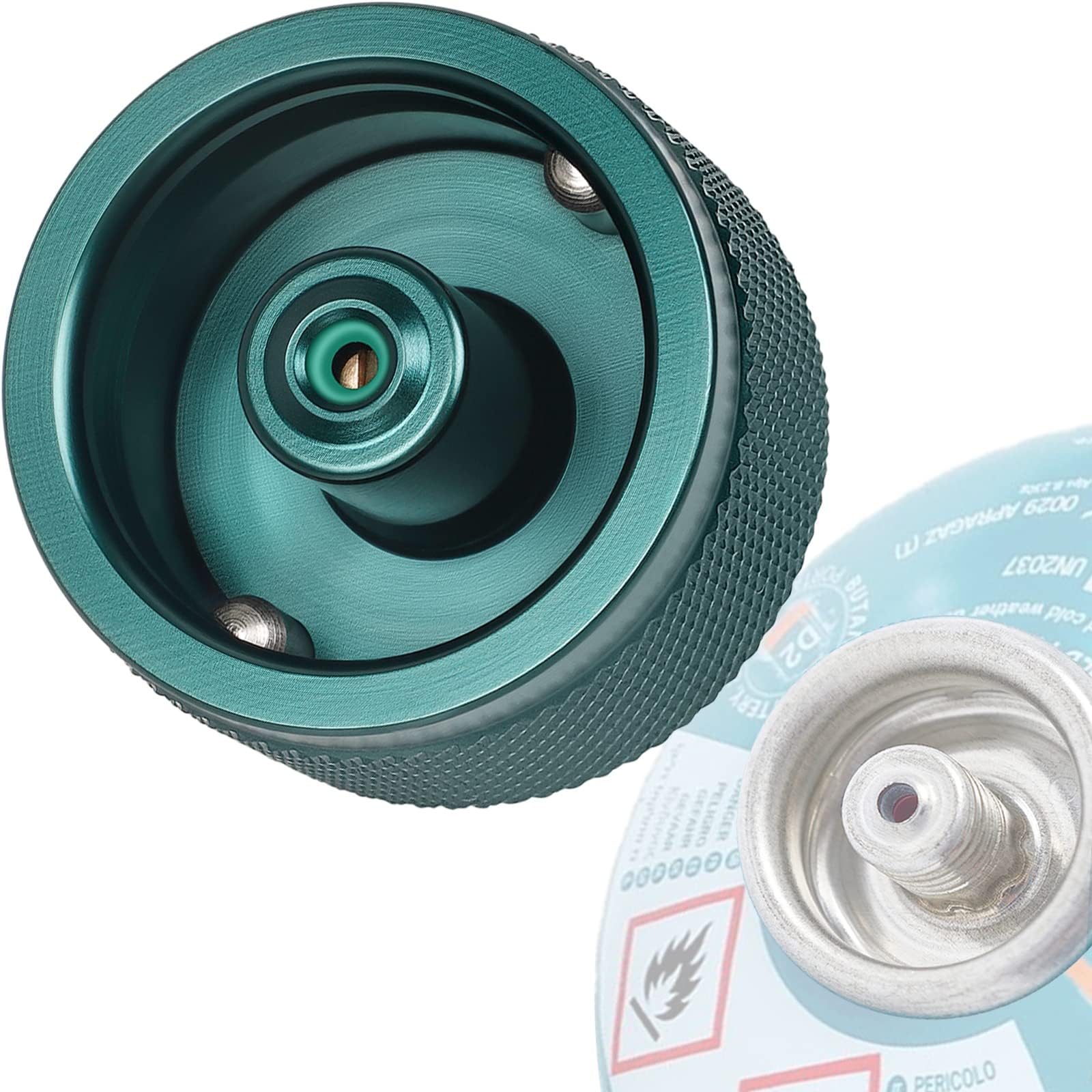 Jeebel Camp Adapter for Gas Stoves with Easy Clic® Plus System Adapter for Changing CV Fitting Bayonet to Type MSF-1a or Lindal Valve Connection