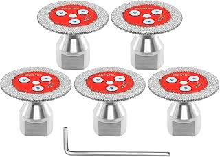 FOCSTOL 5pcs 2-Inch Mini Diamond Engraving Saw Blades 50mm with 5/8"-11 Flange for Marble Granite Tile Ceramic Cutting