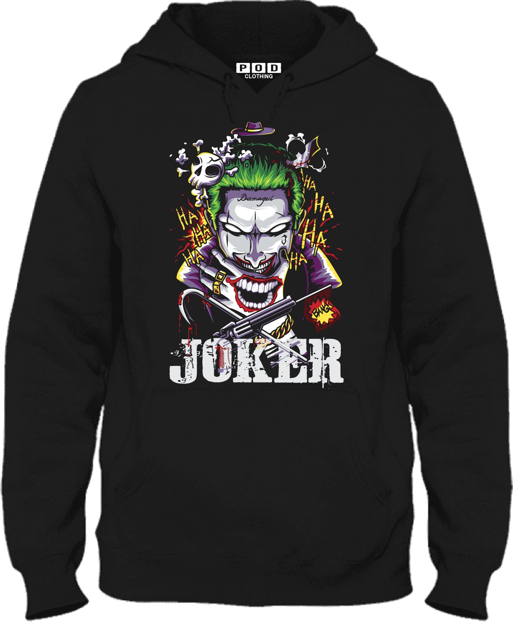 POD ClothingMen's woman Joker Why So Serious T-Shirt Unisex Hoodie batman  hoodies winter cotton Black
