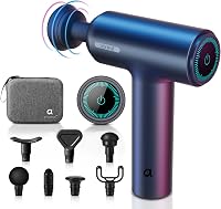 arboleaf Mély Izom Masszázspisztoly 10mm Amplitúdóval - 60W Erős Motor, LED Érintőképernyő, 6 Sebességfokozat, 7 Masszázsfej, USB-C Gyorstöl 1