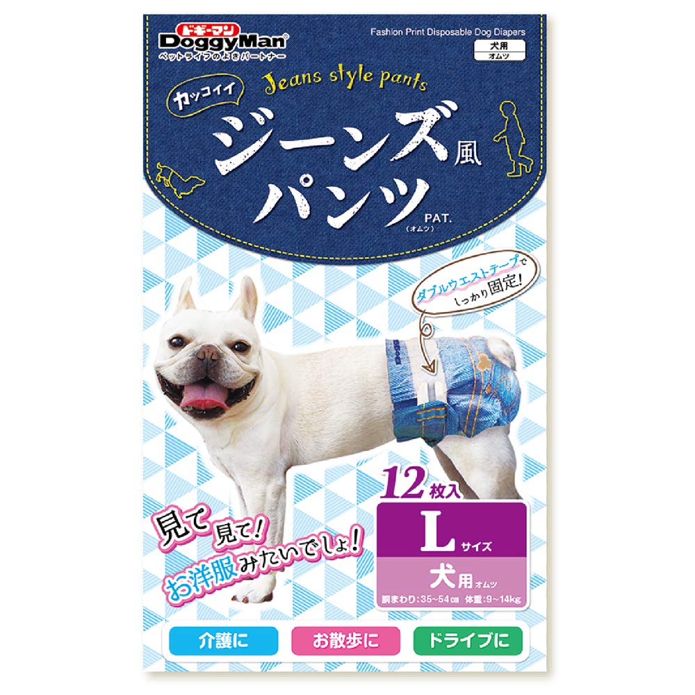 DoggyMan ジーンズ風パンツ Lサイズ 12枚入×6袋セット Amazon | ドギーマン ジーンズ風パンツ ペット用 Lサイズ 12枚入