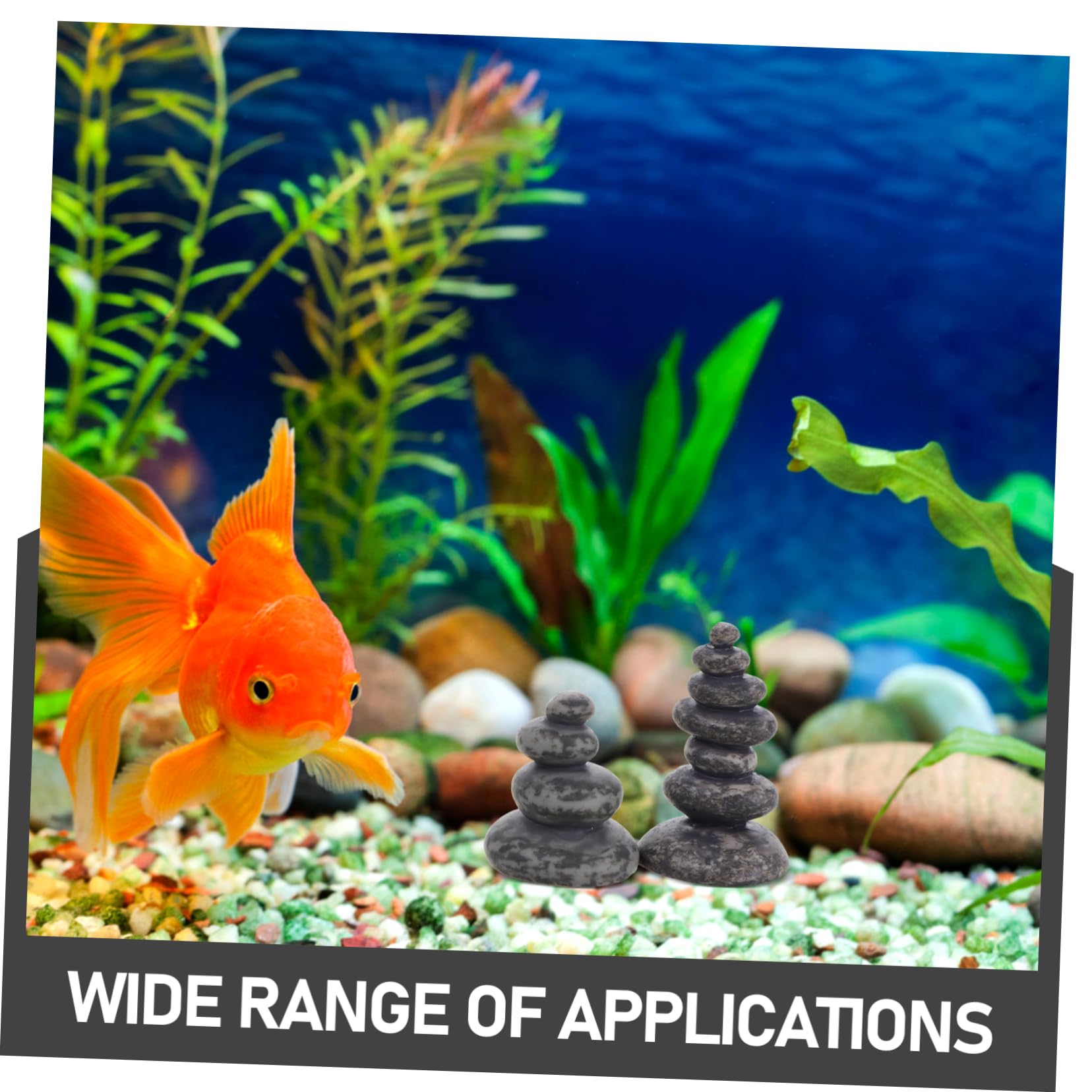 LIOOBO 20pcs Zen Garden Stone Statues Stacked Rocks for Fish Tank Landscape Decor Natural Aquarium Accessories Smallscale Rock Garden Decor