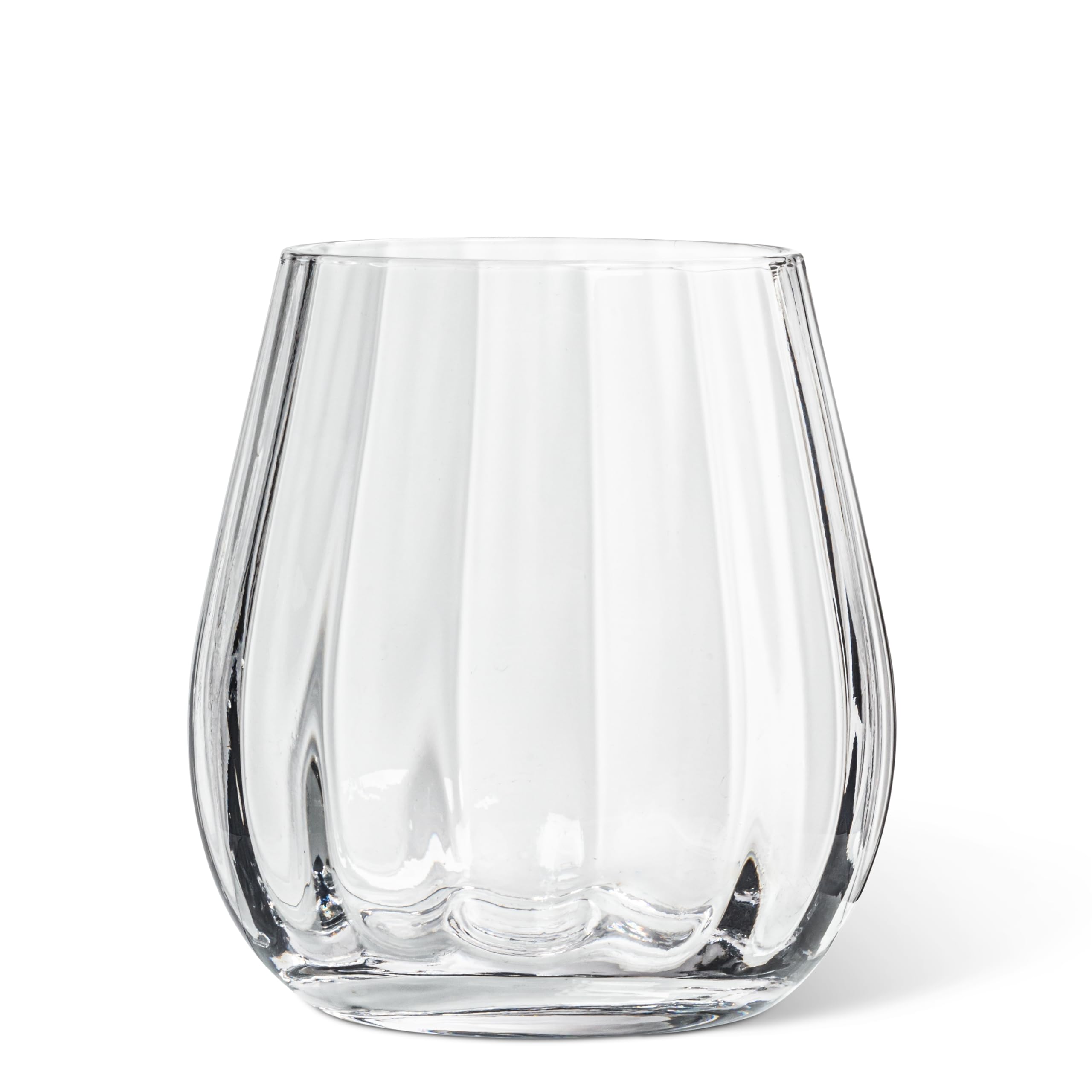Grand Vase en Verre Optique Abbott Collection pour Bouquet de Fleurs