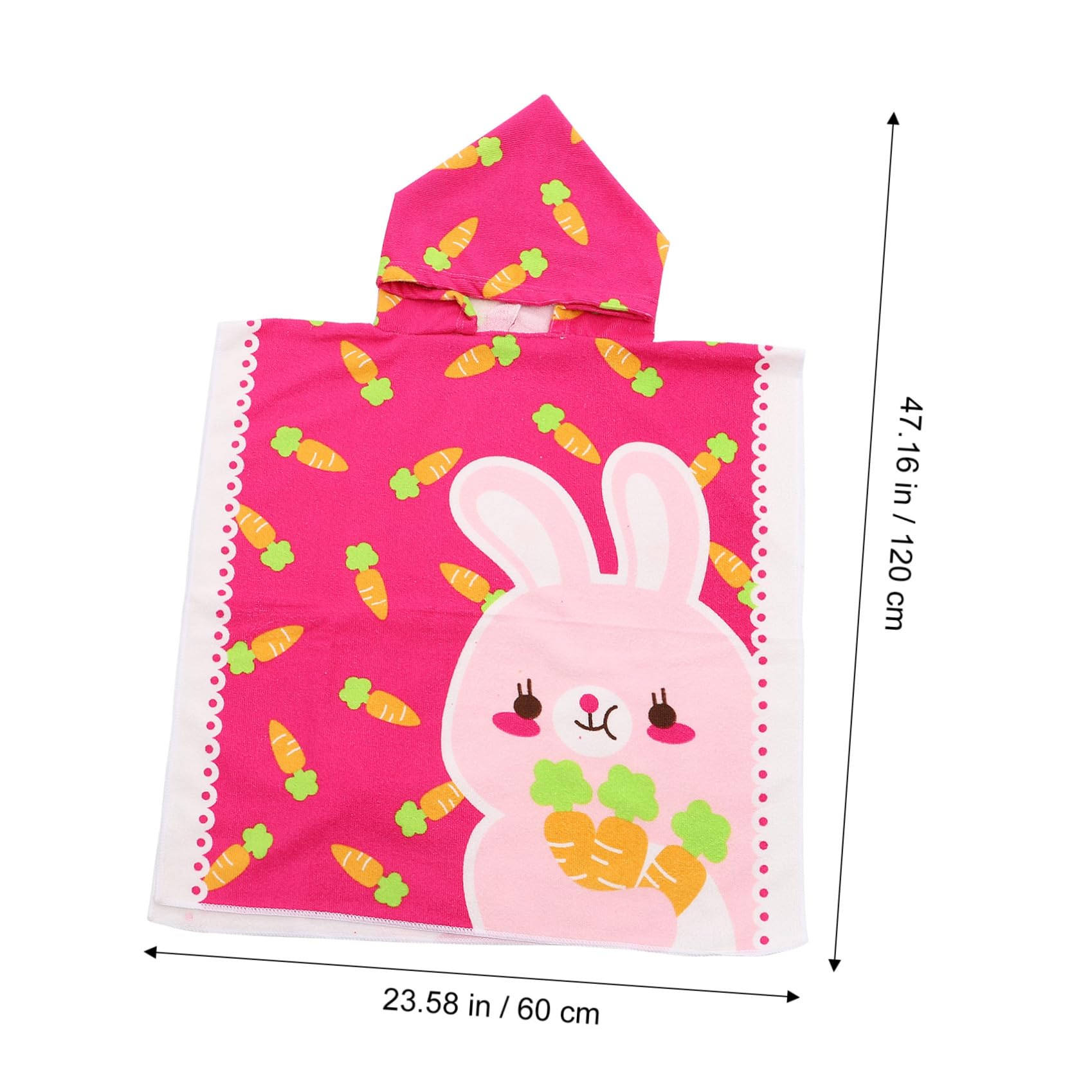 Cabilock Toalla De Playa con Capucha De Lujo para Niños 4 Piezas Color Zanahoria Superabsorbente para Baño para Niños Y Niñas
