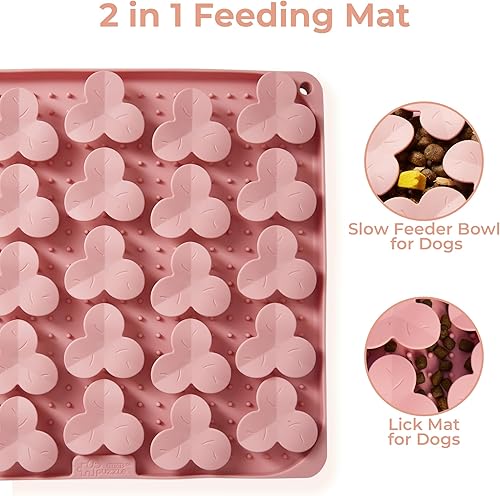 Miniatura 4 de Puzzle Feeder Tapete de olfateo para perros, tapete para lamer perros para comer más lento, juguetes de rompecabezas para perros de razas grandes y