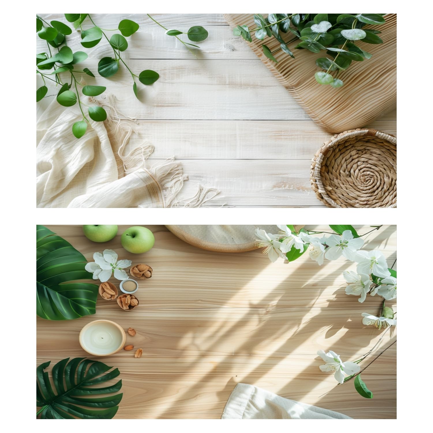 HomeArt Sheet 2 in 1 Product Photography Backdrop 3D Flat Lay Tabletop Double-Sided 20x29 Photo Background PVC Wrinkle Free for Small Products Food Cosmetics Shooot (Pack of 1, FL - 001)