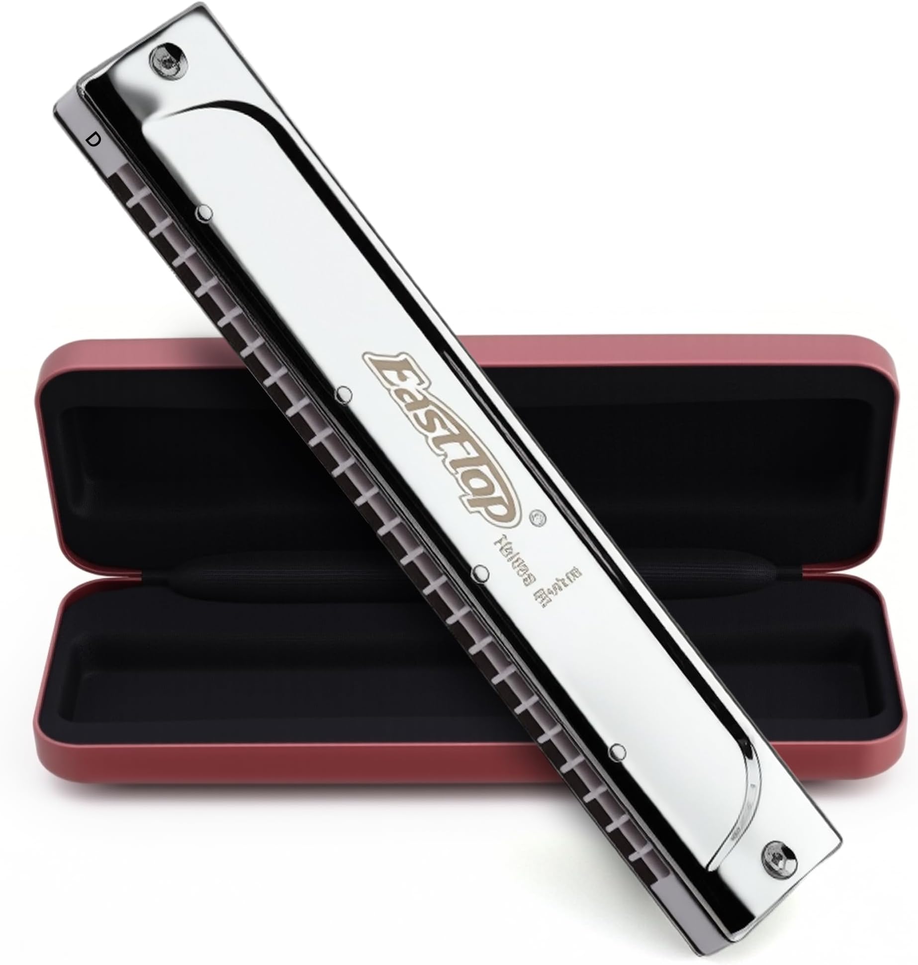 Tremolo Harmonica Key of D, 24 Holes Professional Tremolo Mouth Organ T2406S Harmonica For Adults, Professionals and Students