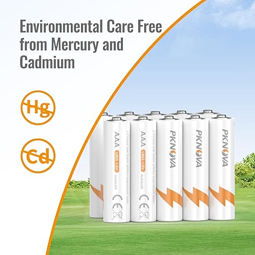 Miniatura 6 de PKNOVA - Pilas AAA, pilas triple A, pilas alcalinas de 1.5 V para el hogar y mouse inalámbrico (24 unidades)