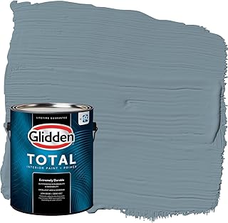Glidden Total Interior Wall Paint & Primer All-in-One, Chalky Blue/Blue,...