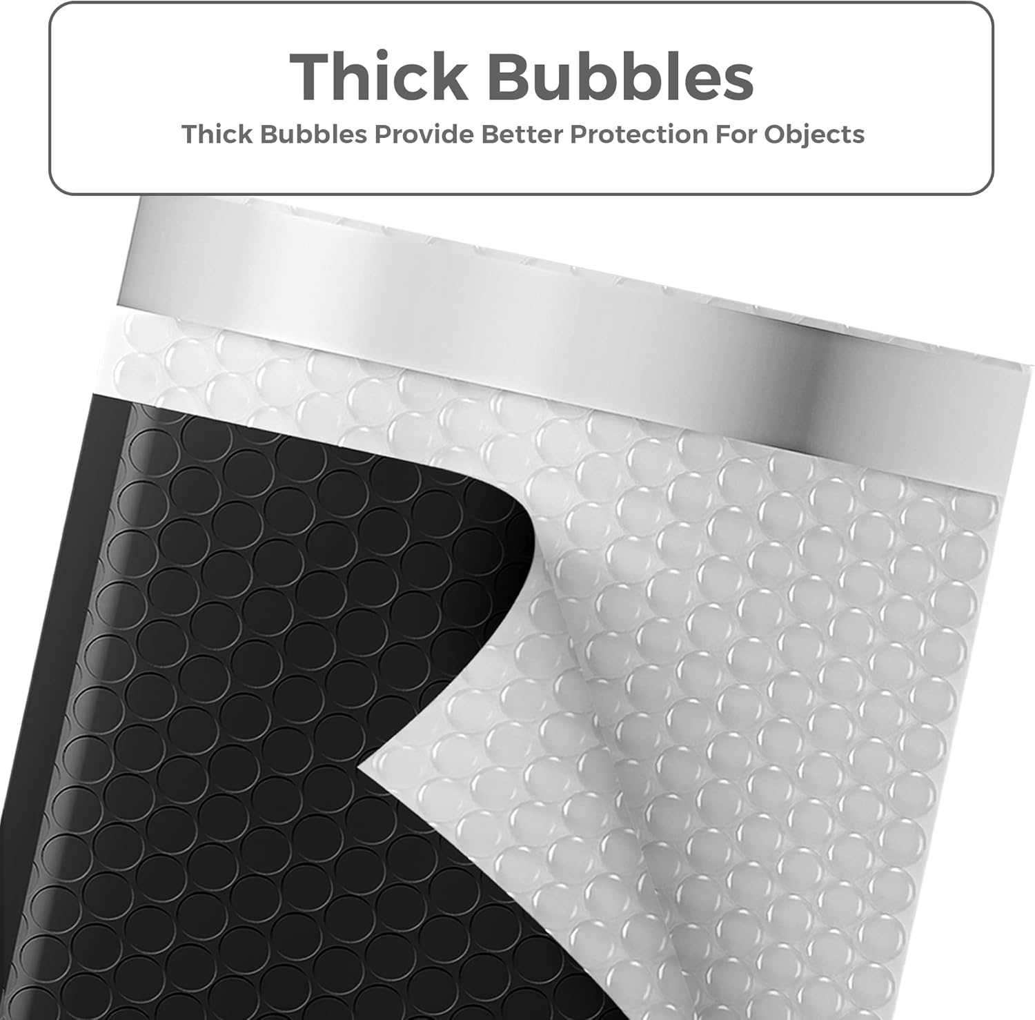 Metronic Bubble Mailers 8.5x12" 40 Pack Black Padded Envelopes Usable Size 8.5 x 11" Strong Adhesion Bubble Envelopes Medium Mailing Envelopes Bubble Padded for Small Business Shipping Books Clothes - Image 3