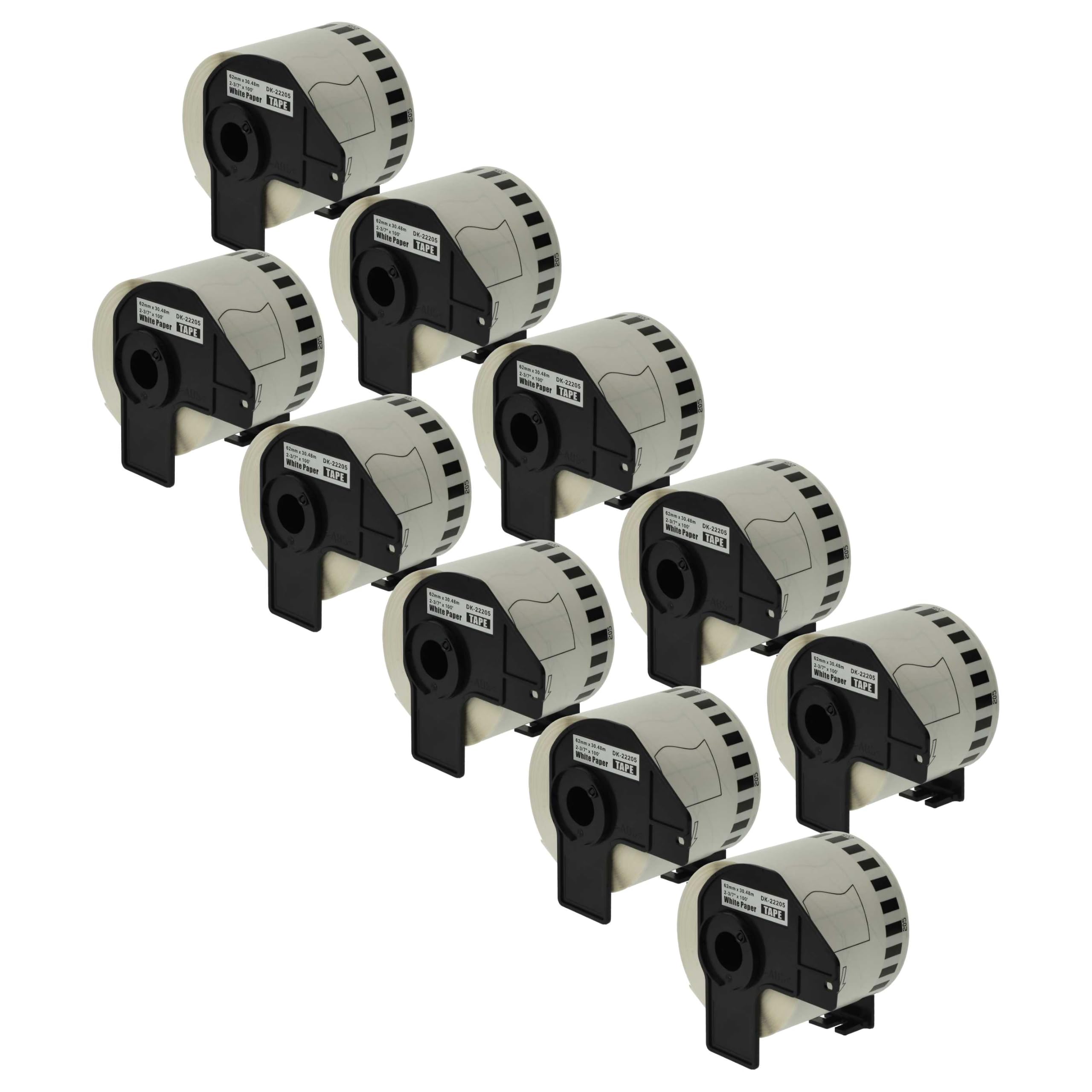 vhbw 10x rullo 1 etichette con supporto compatibile con Brother PT QL-1050