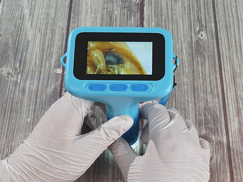 Microscope Numérique Enfant Poche – Écran 3.0″ IPS 1000x, Rechargeable, Kit Lames Biologiques, Cadeau Scientifique Dès 6 Ans