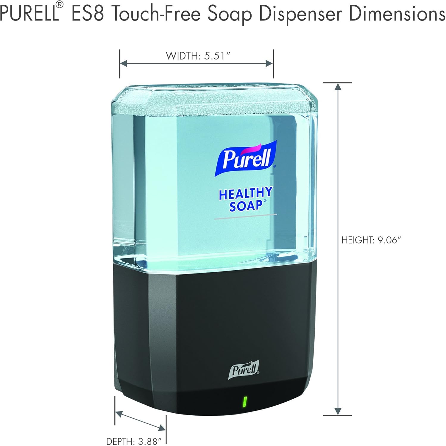 Graphite Automatic Touch-Free Soap Dispenser with 1200 mL Capacity