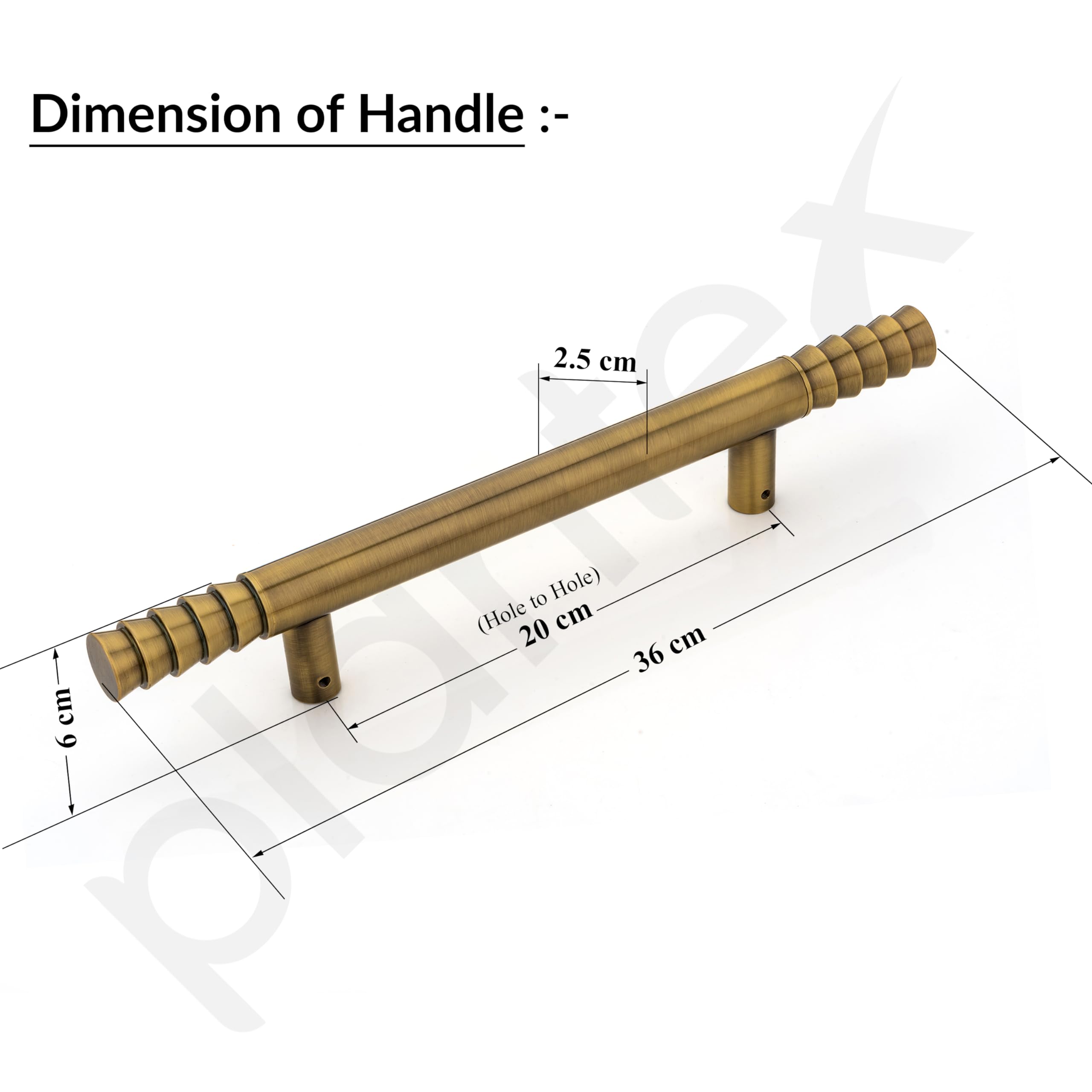 Plantex Heavy-Duty Golden Lotus 14 Inch Main Door Handle for Home/Glass & Wooden Door/Pull-Push Handle for Home/3 Years Warranty Pack of 1 (Brass Antique)