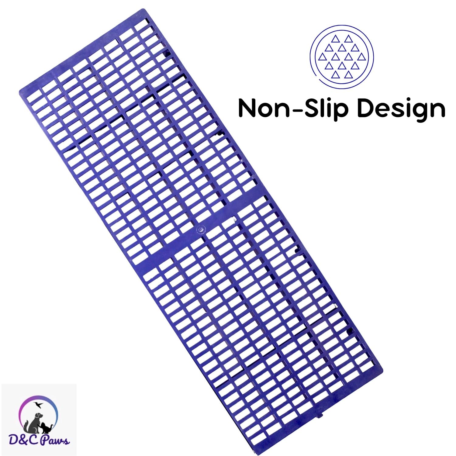 D&C PAWS Pet Plastic Floor Mat 36 x 12 Inch Heavy Duty Waterproof Flooring Bed Mat Ideal for Dogs/Cat/Rabbit/Goat (Blue, Pack of 2) 2