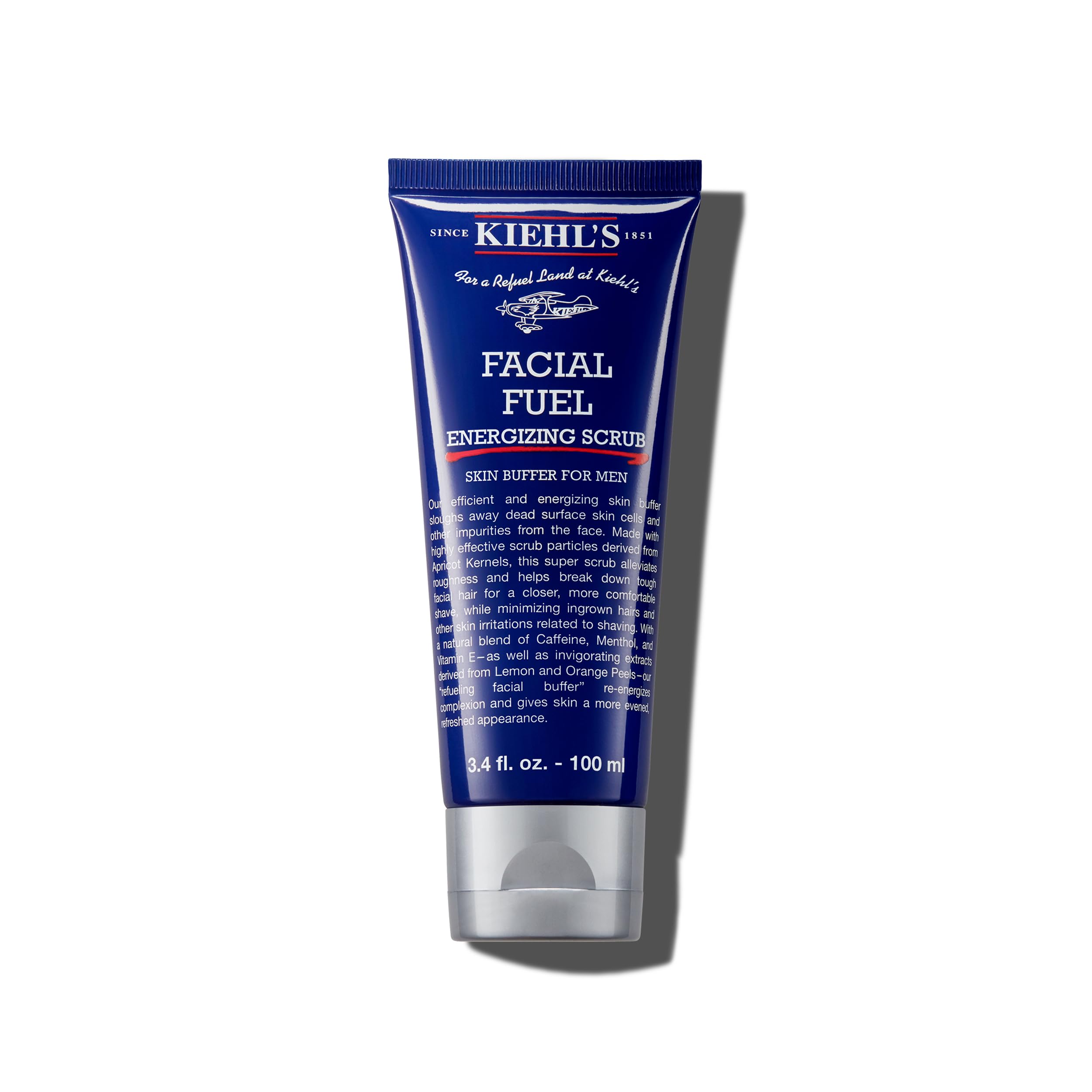 KIEHL'S Facial Fuel Energizing Scrub, Scrub Viso Energizzante e Tonificante Formulato per l'Uomo, Elimina Sebo e Impurità, Con Caffeina, Mentolo, Vitamina E e Agrumi, 100 ml