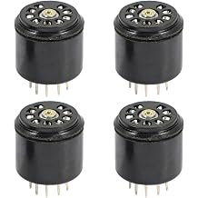 4x 9Pin Bakelite Vacuum Tube Socket Saver base For 12AX7 12AU7 ECC82 ECC83 amps, 4 Pcs, Black