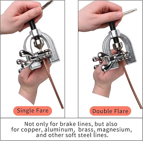 Miniatura 6 de MuHize Kit de línea de freno con kit de herramientas, kit de líneas de freno con revestimiento de cobre de 25 pies, 316 y 14 (con 32 accesorios y 8