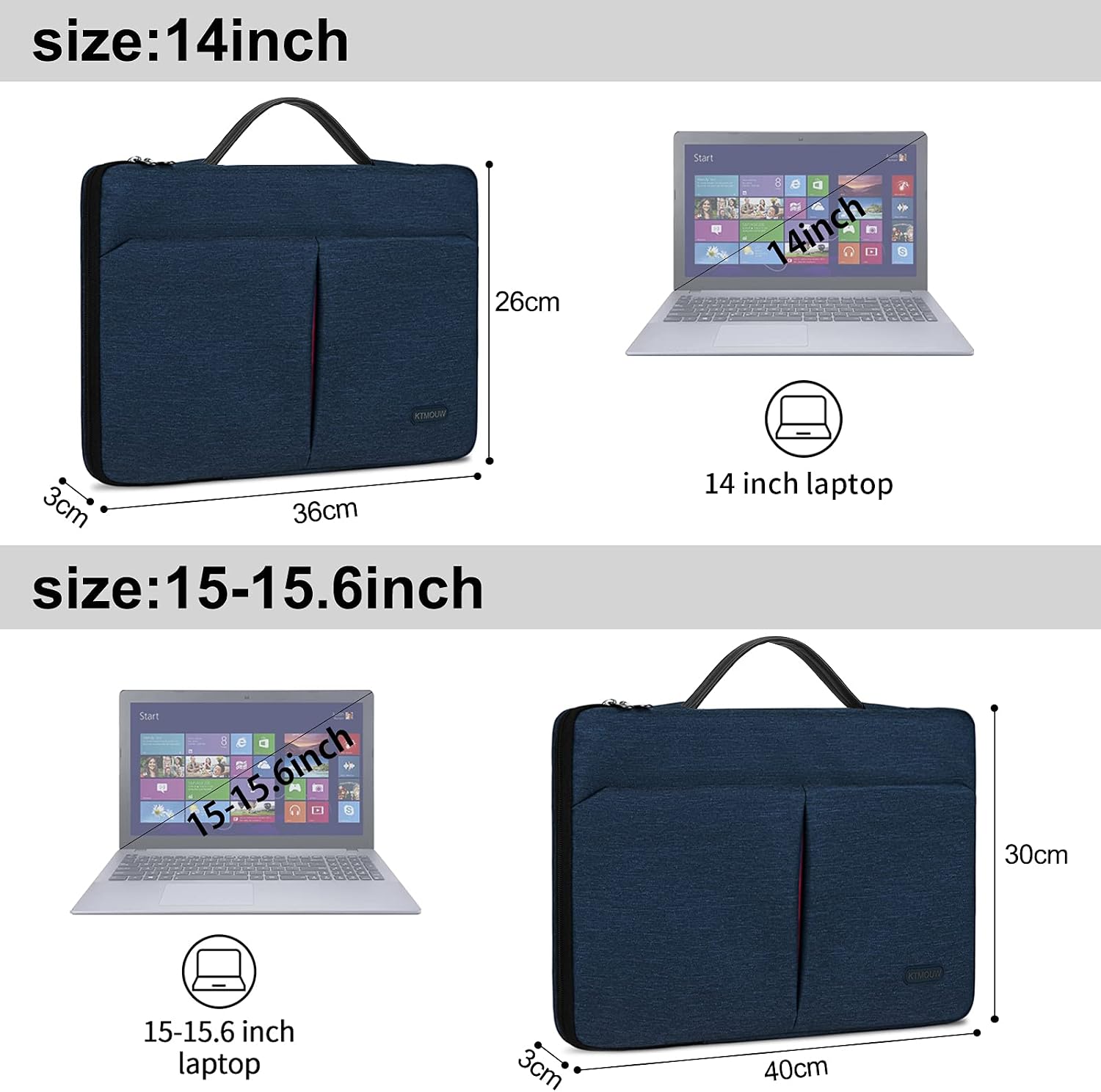 Accessori KTMOUW Custodia PC 15-15.6 Pollici Impermeabile Custodia Notebook  Computer Borsa Porta PC Portatile Laptop Sleeve Per MacBook Pro HP Lenovo  Acer ASUS urban-earth.co.uk