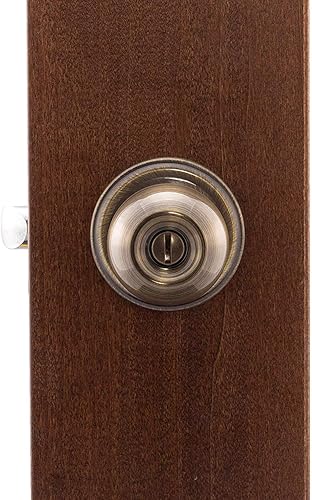 Vista 45 de Copper Creek BK2090SS - Pomo para puerta de bola, función simulada, paquete de 2, en acero inoxidable satinado