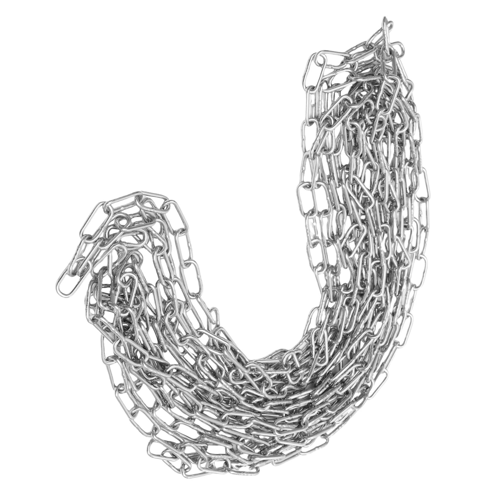 KICHOUSE Silver Chain Barriers 2 Inches Link 25 Feet Long Light Duty Chain for Hanging Driveway Barrier Safety Barrier Chain