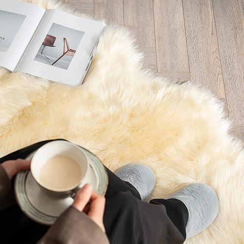 Miniatura 3 de MIULEE - Tapete de pelo sintético de oveja, decorativo, supersuave, mullido, para poner al lado de la cama, sofá, suelo y habitación del bebé, 3 x 5